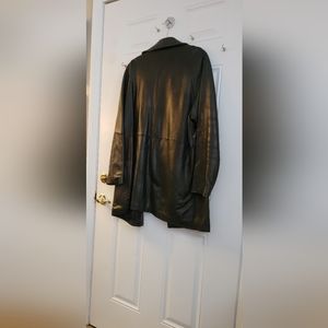 Leather car coat